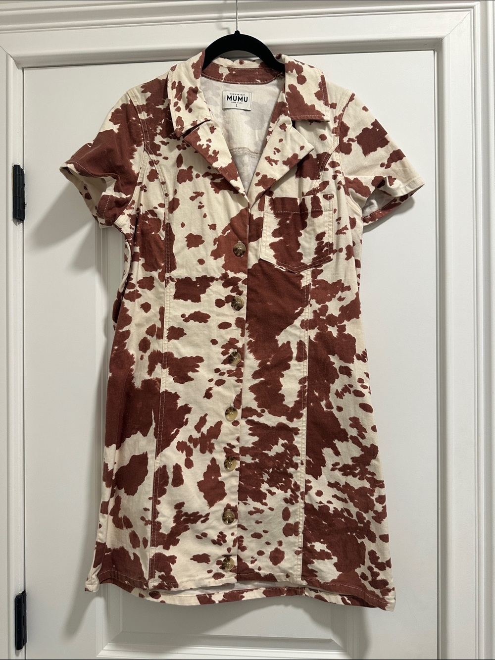 Show Me Your Mumu Cowprint Dress - Picture 1 of 4